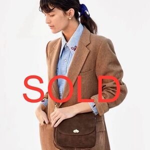 Stunning NWT Clare V chocolate suede Turnlock Louis